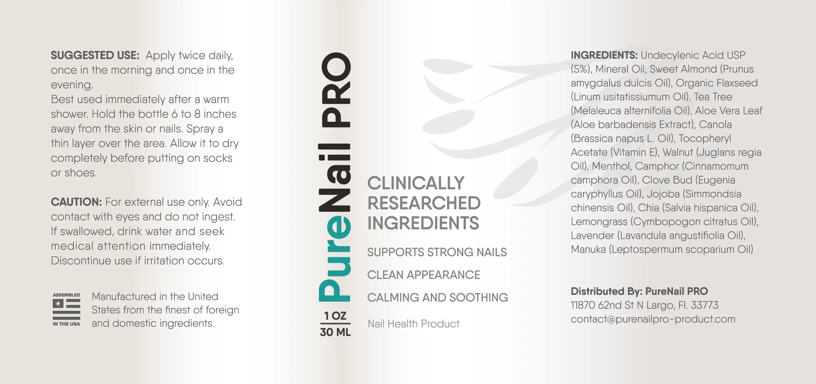 Reading a nail spray ingredient label